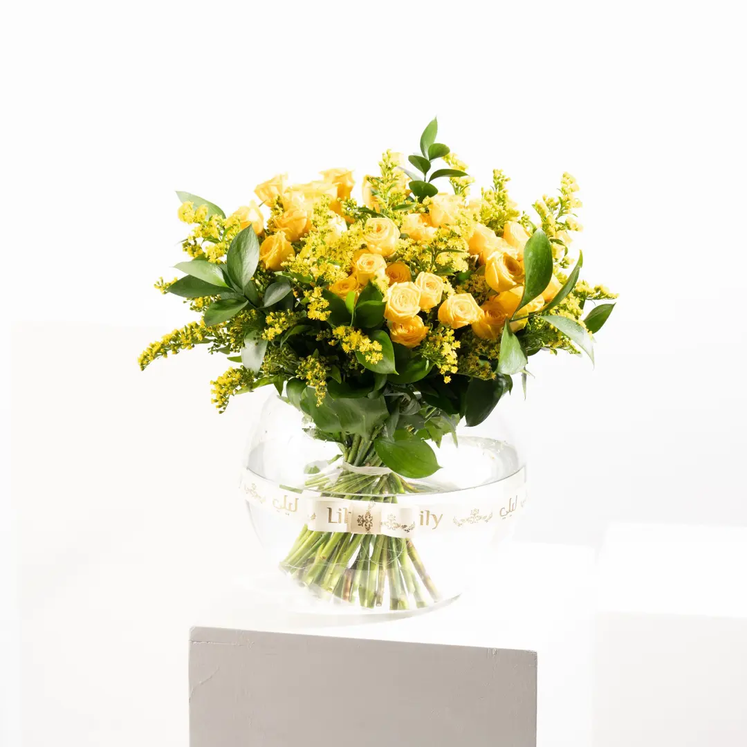 Yellow flower Vase
