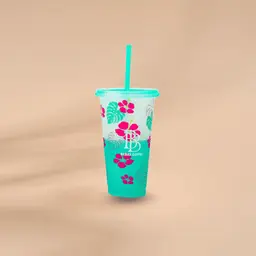 مق المشروبات البارده البلاستيك الازرق (١٦ اونص)