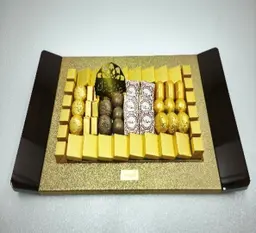 صينية العيد 2026 ذهبية من خشب وجلد
