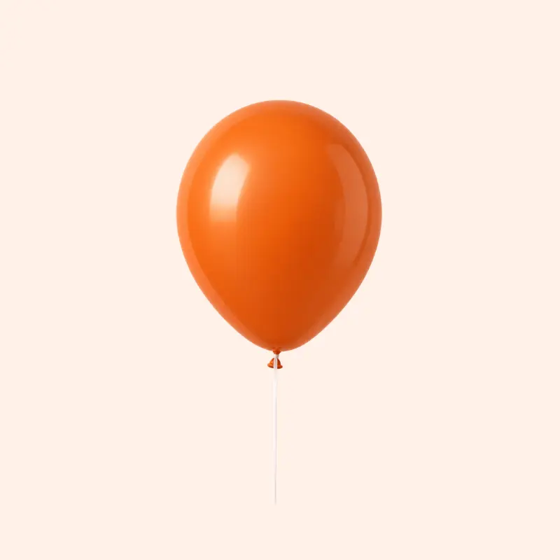 Orange Helium balloon