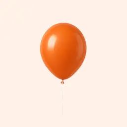 Orange Helium balloon