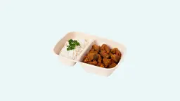 Okra stew Meat with Rice