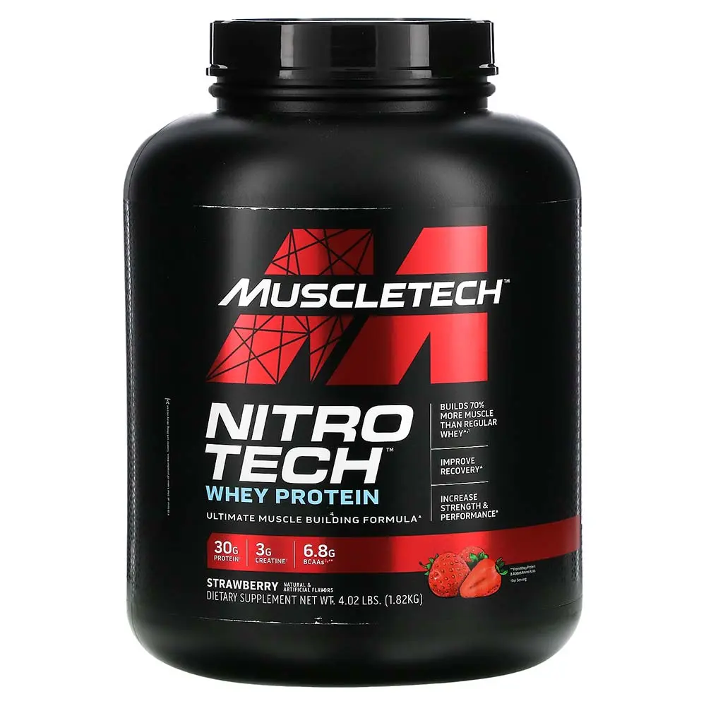 Muscletech Nitro Tech Whey Protein Strawberry 4 LB