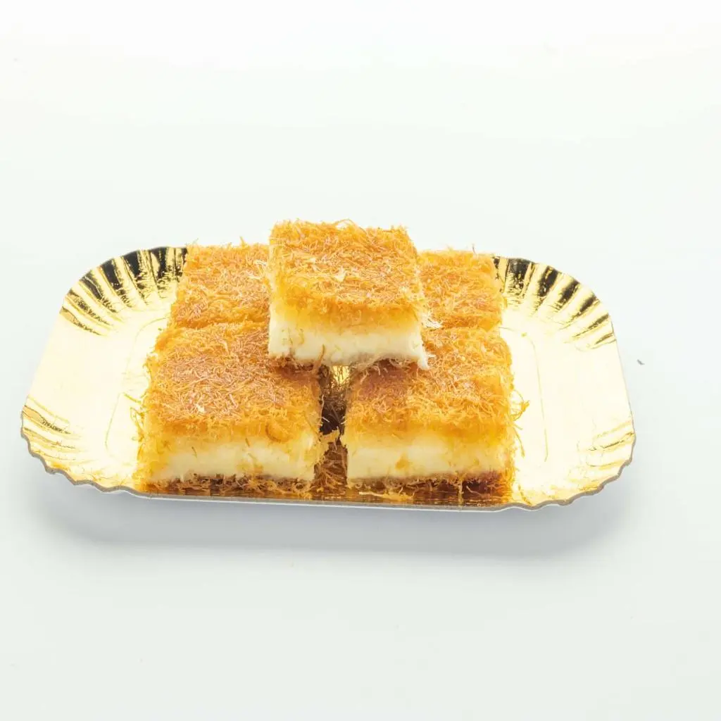 Coarse Kunafa with Clotted Cream