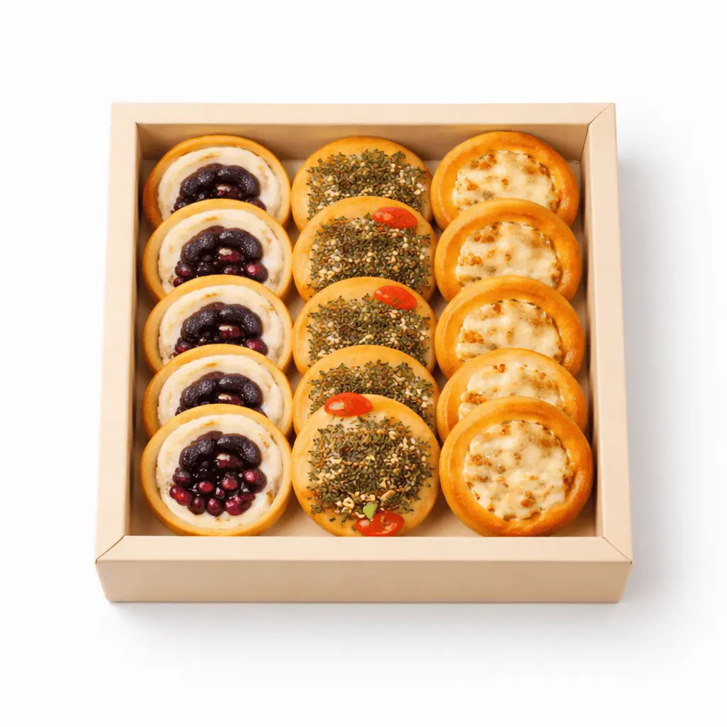 Box of manakish pastries