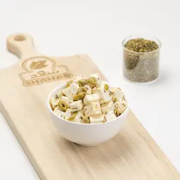 Feta Cheese with Chili, Zaatar and Olive Oil