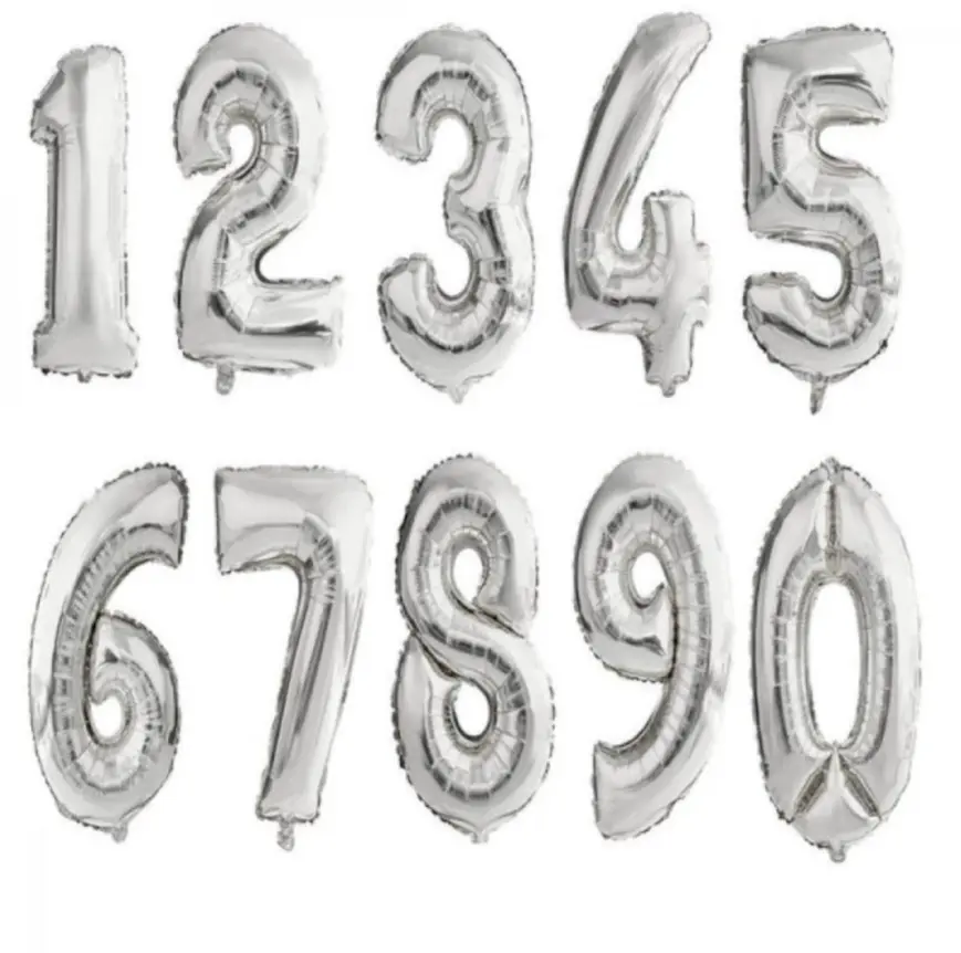 Helium Number Balloons