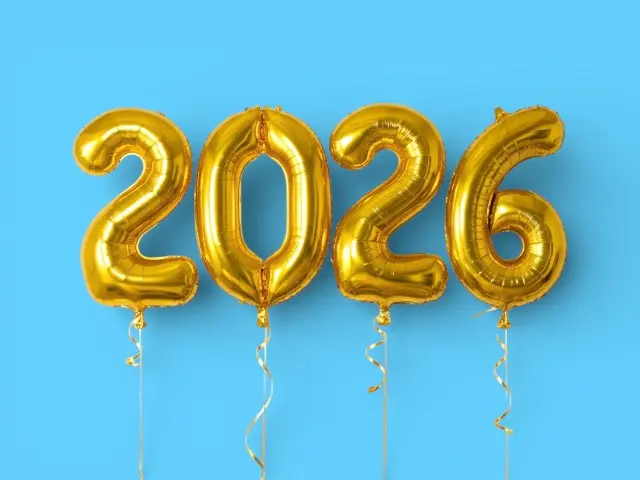 Golden 2026 Helium Balloons 0280