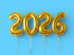Golden 2026 Helium Balloons 0280