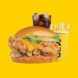 Dipped burger meal