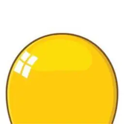 Yellow Helium Balloon