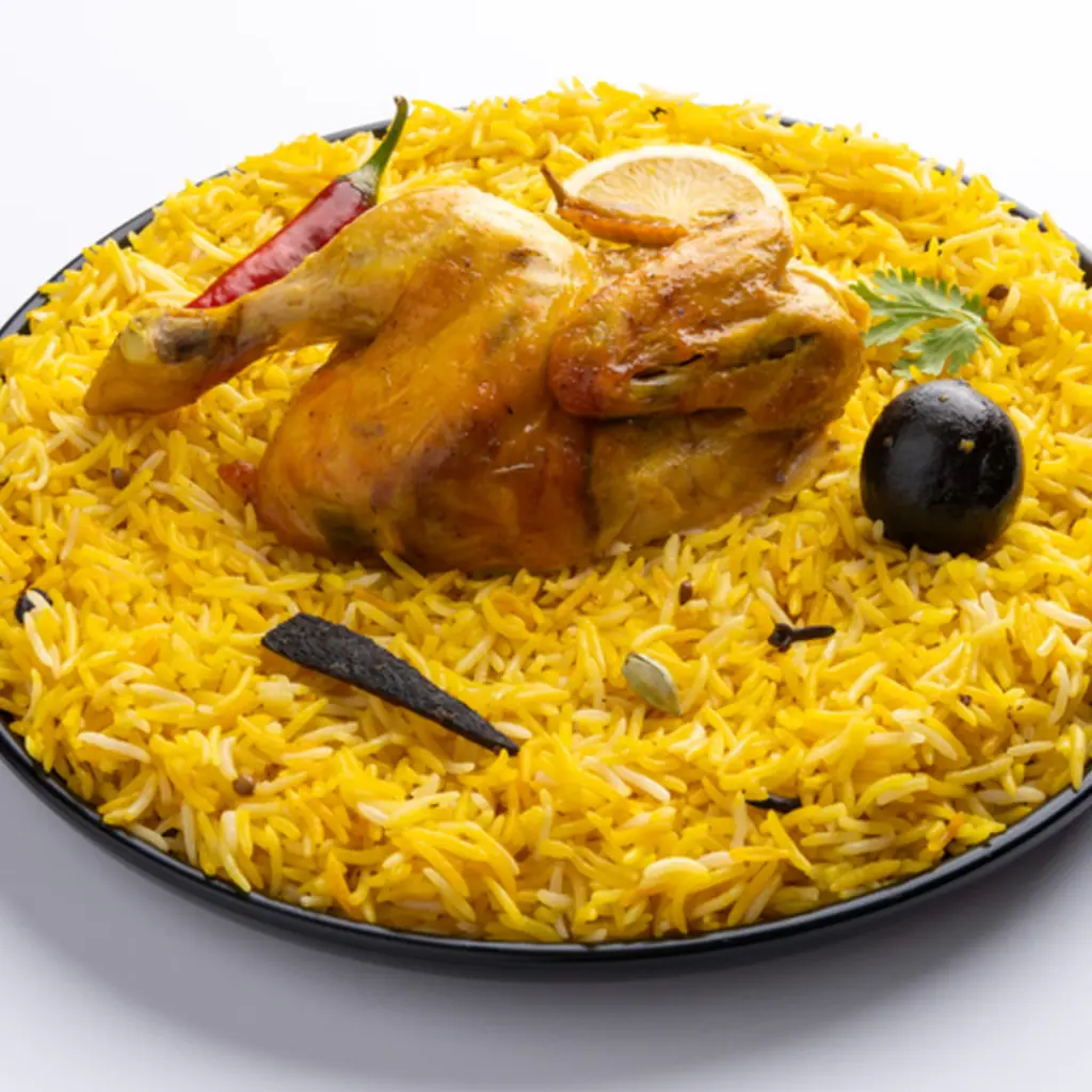 نص مندي مع الأرز