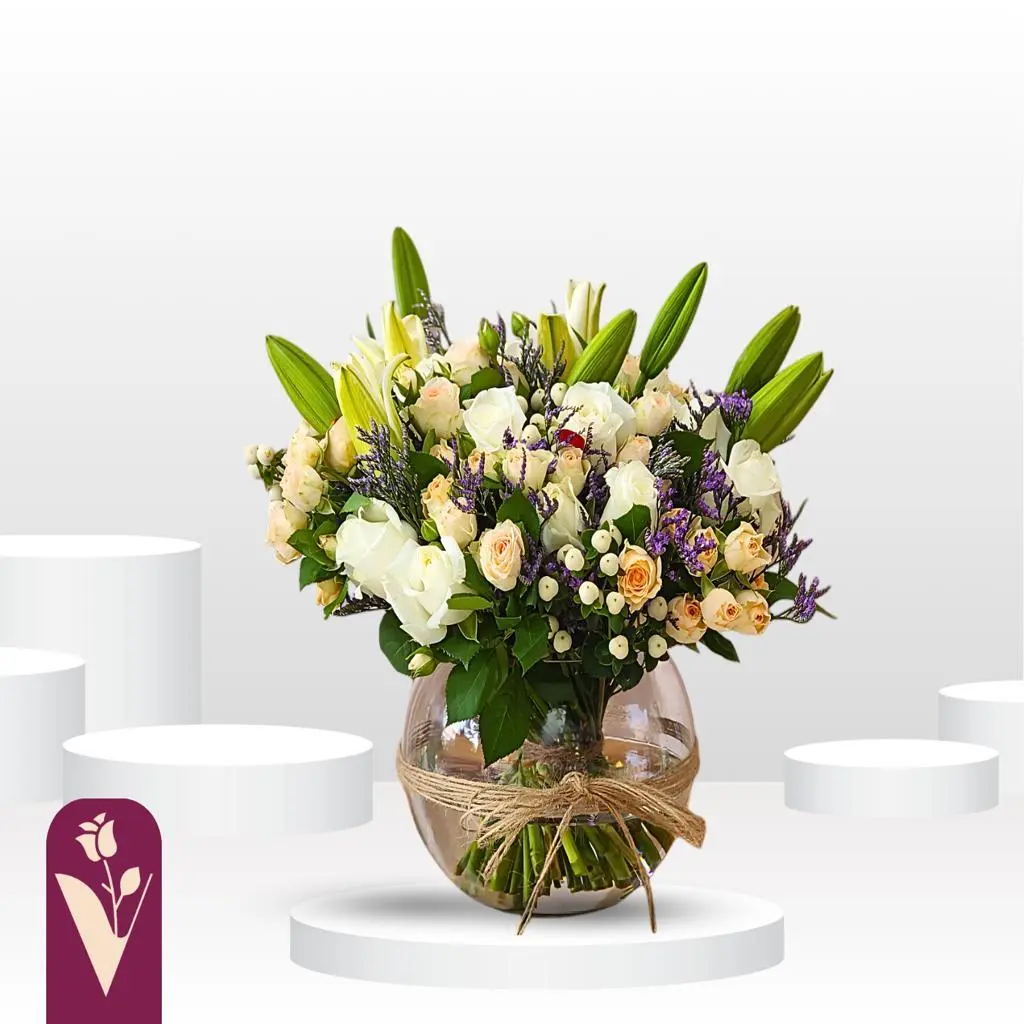 White Lilac Vase