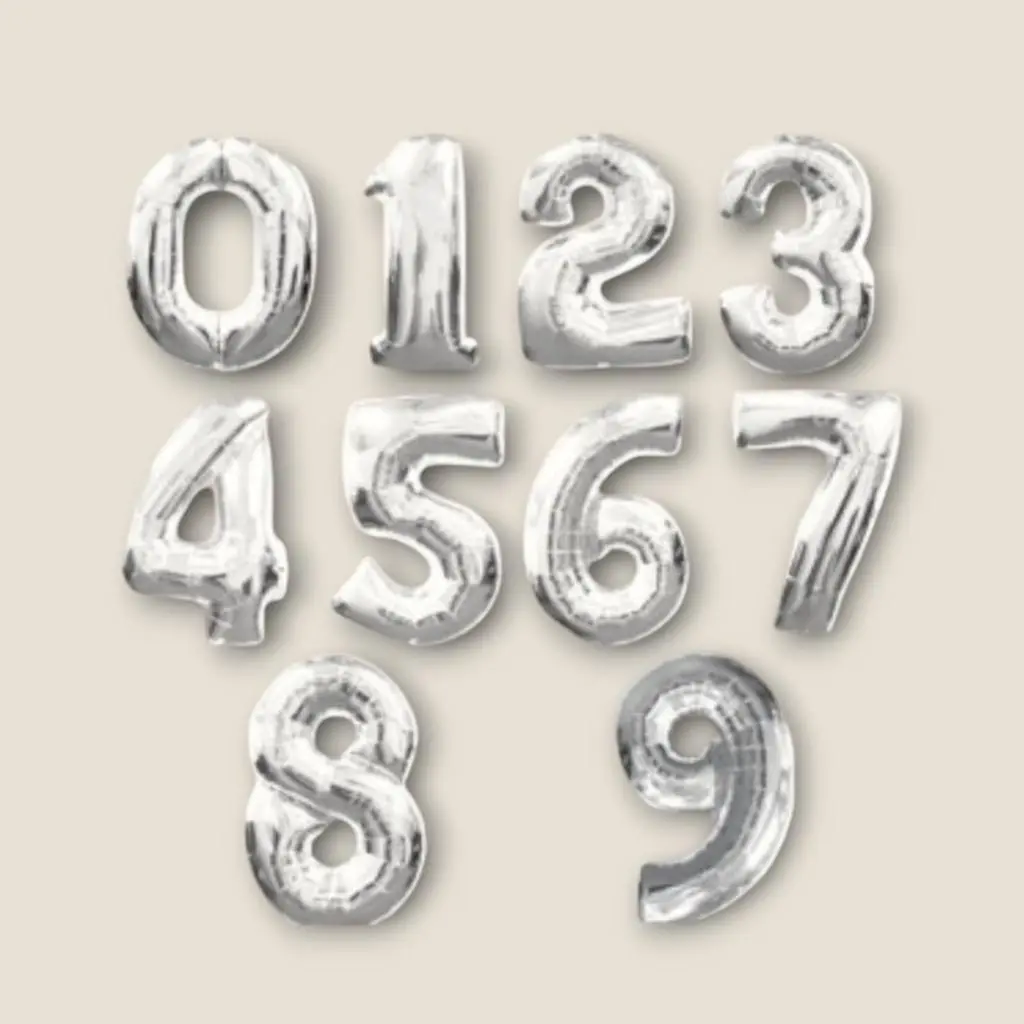 Numbers Helium Balloons