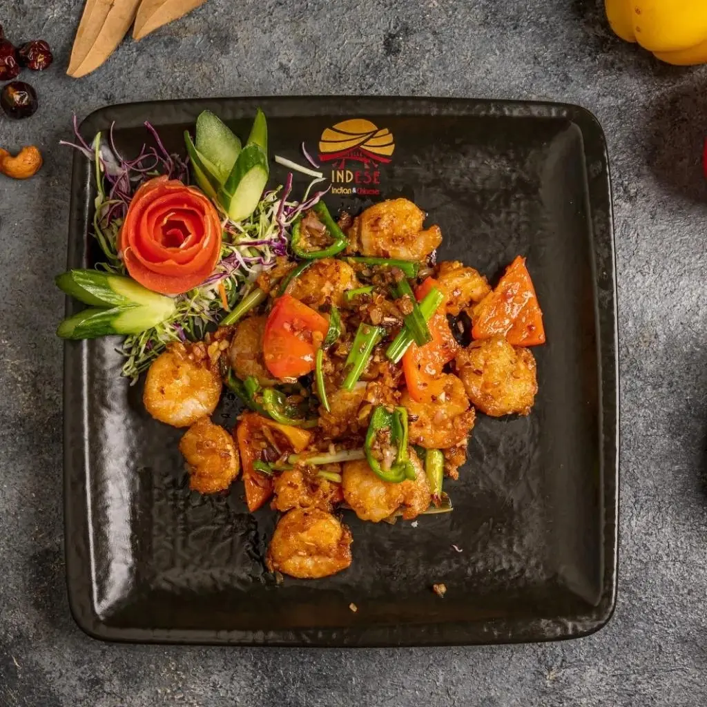 Red and Green Pepper Shrimp
