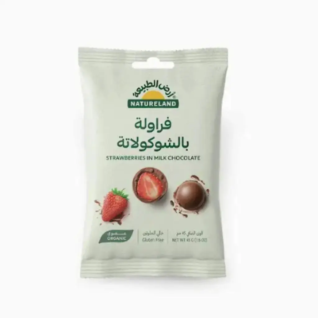 فراولة بالشوكولاتة عضوي