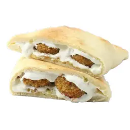 فطيرة فلافل باللبنة