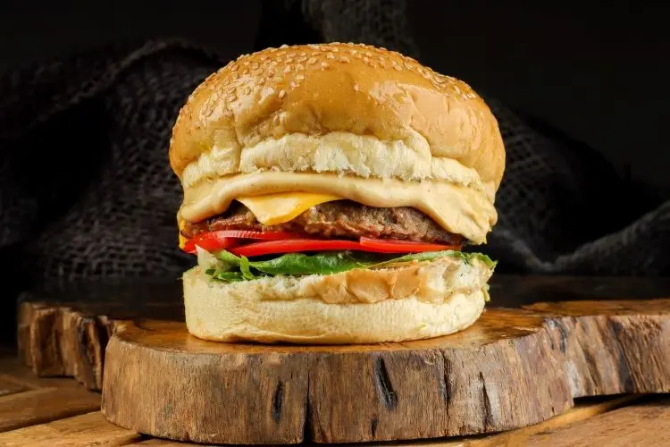 Beef burger sandwich