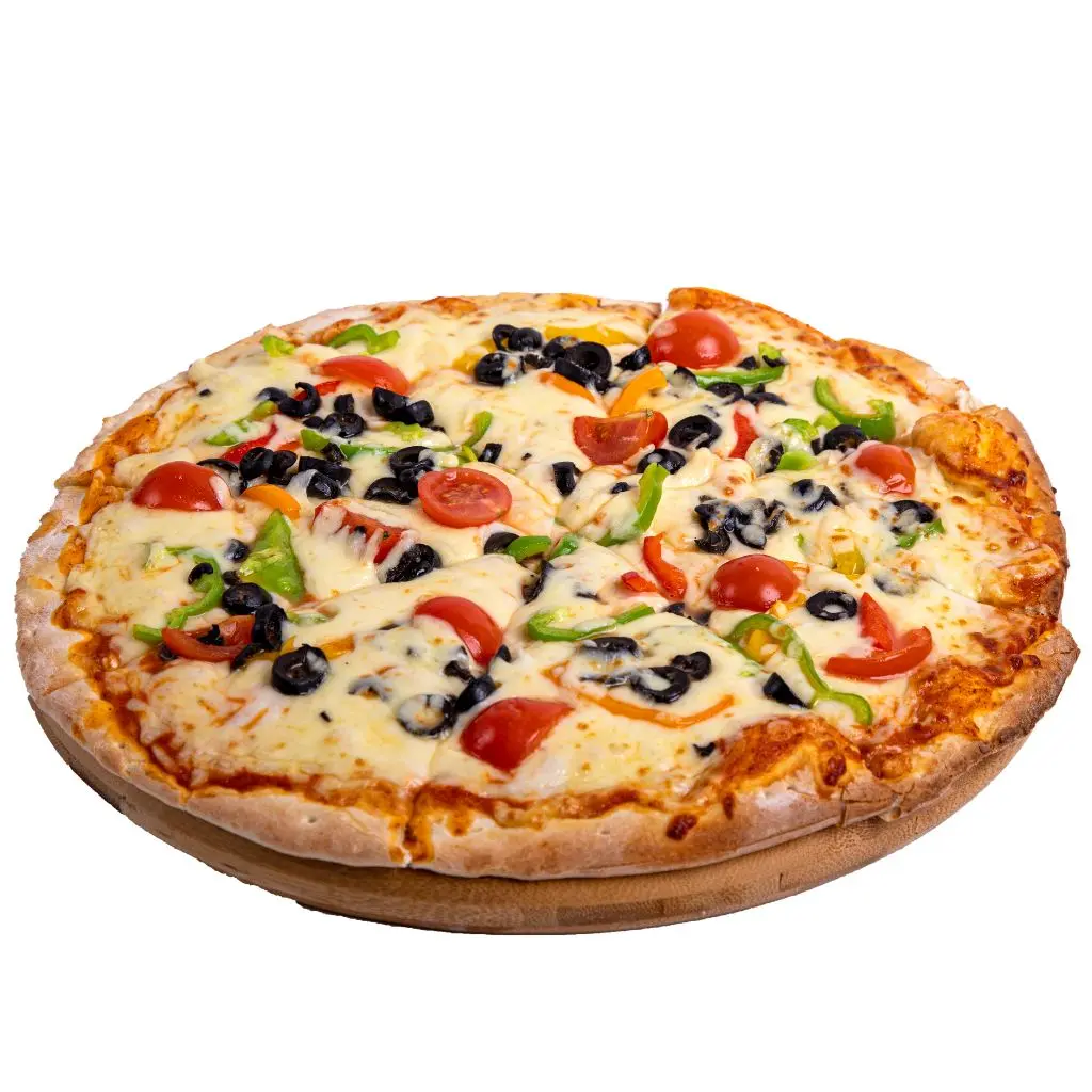 Vegetable Pizza With Molten Cheese