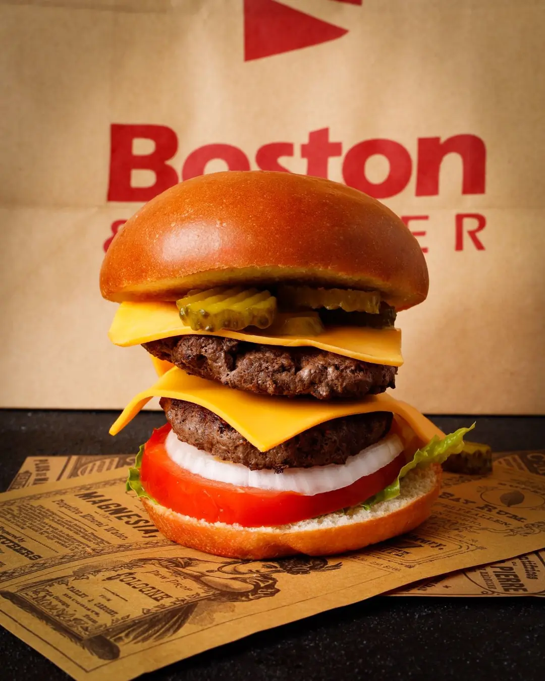 Classic Double Boston & Black Angus Burger