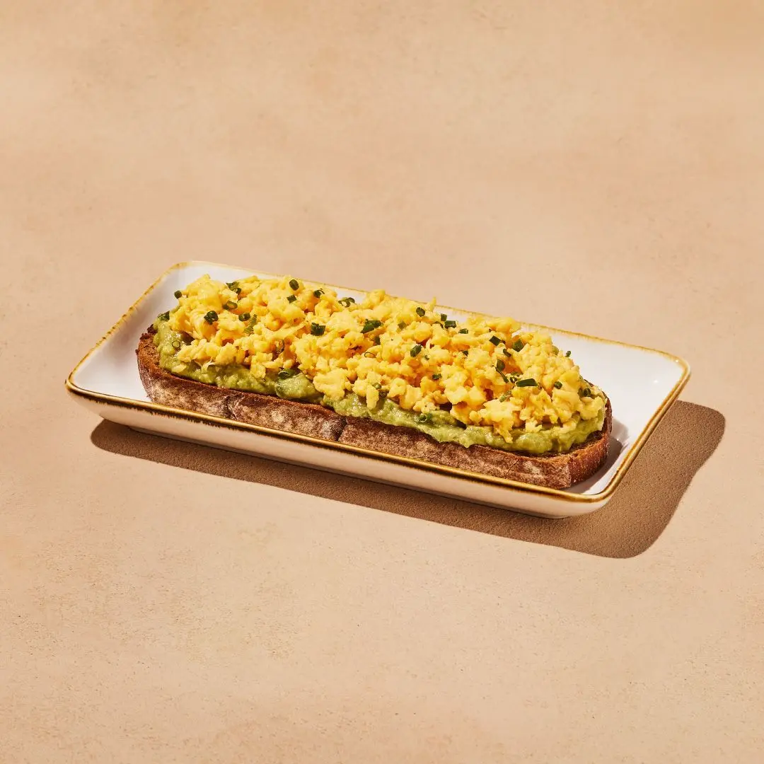 Scrambled Eggs on Avocado Toast