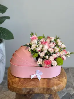 Pink birth stand