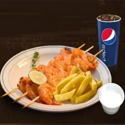 جمبري مشوي مع بطاطس