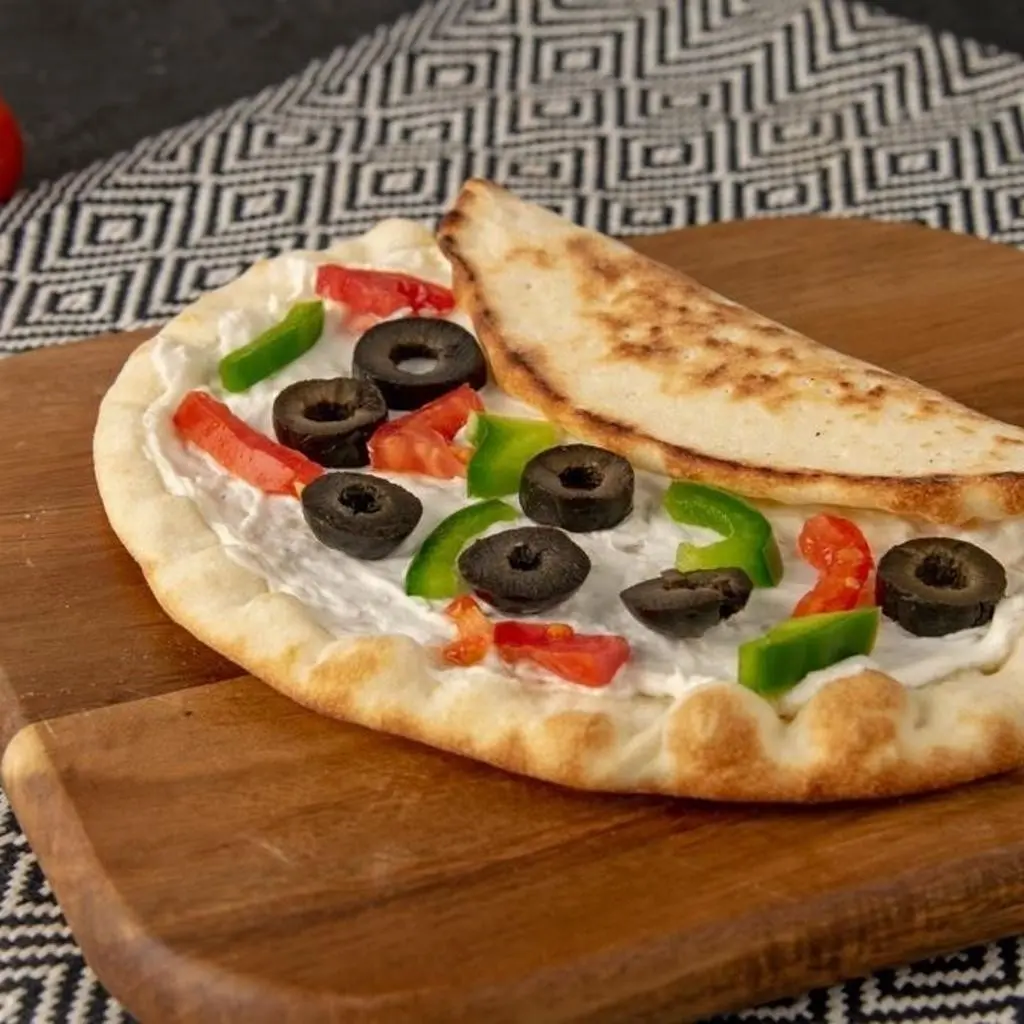 Labneh with Vegetables Mankoushe