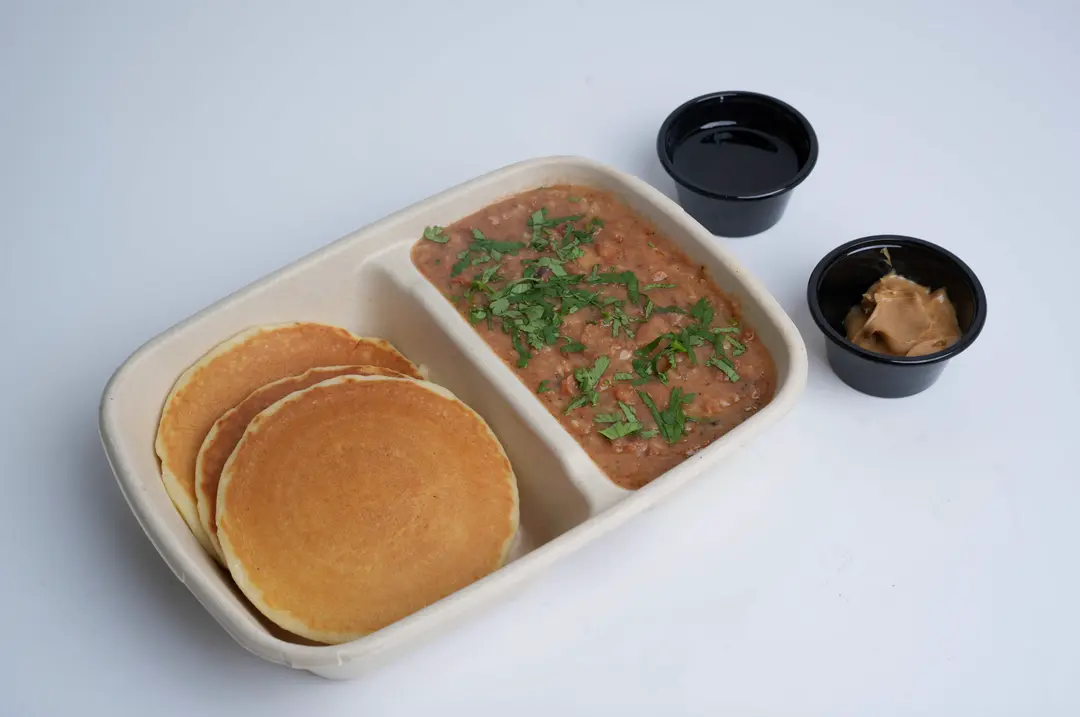 Beans with pancake