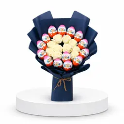 Bouquet of roses and Kinder eggs