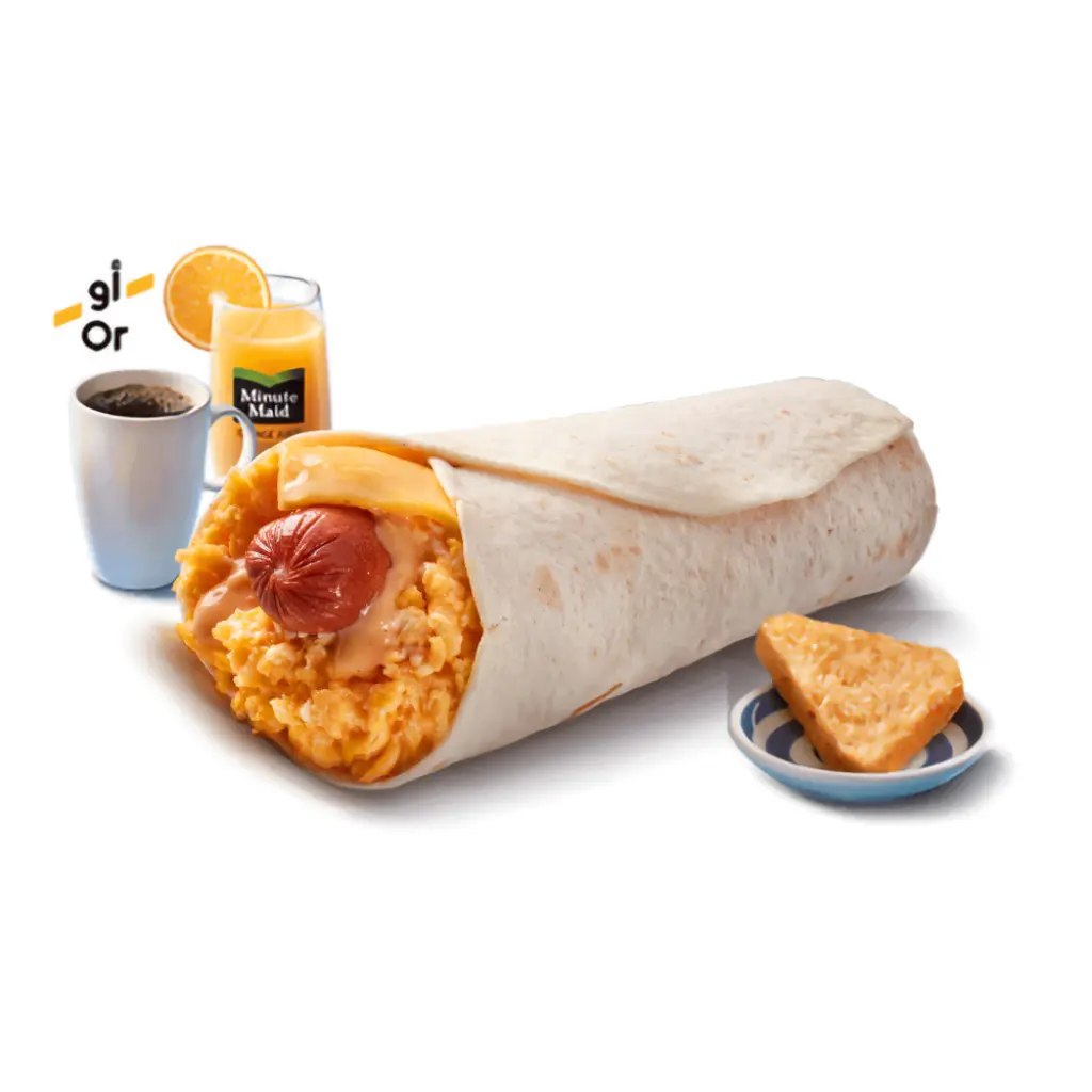 Combo Egg and Hotdog Wrap
