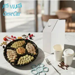 Mini pancakes and a coffee box