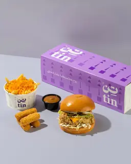 box tin flamingo