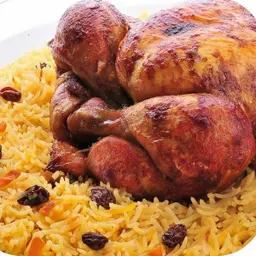 دجاج شواية مع الأرز البخاري