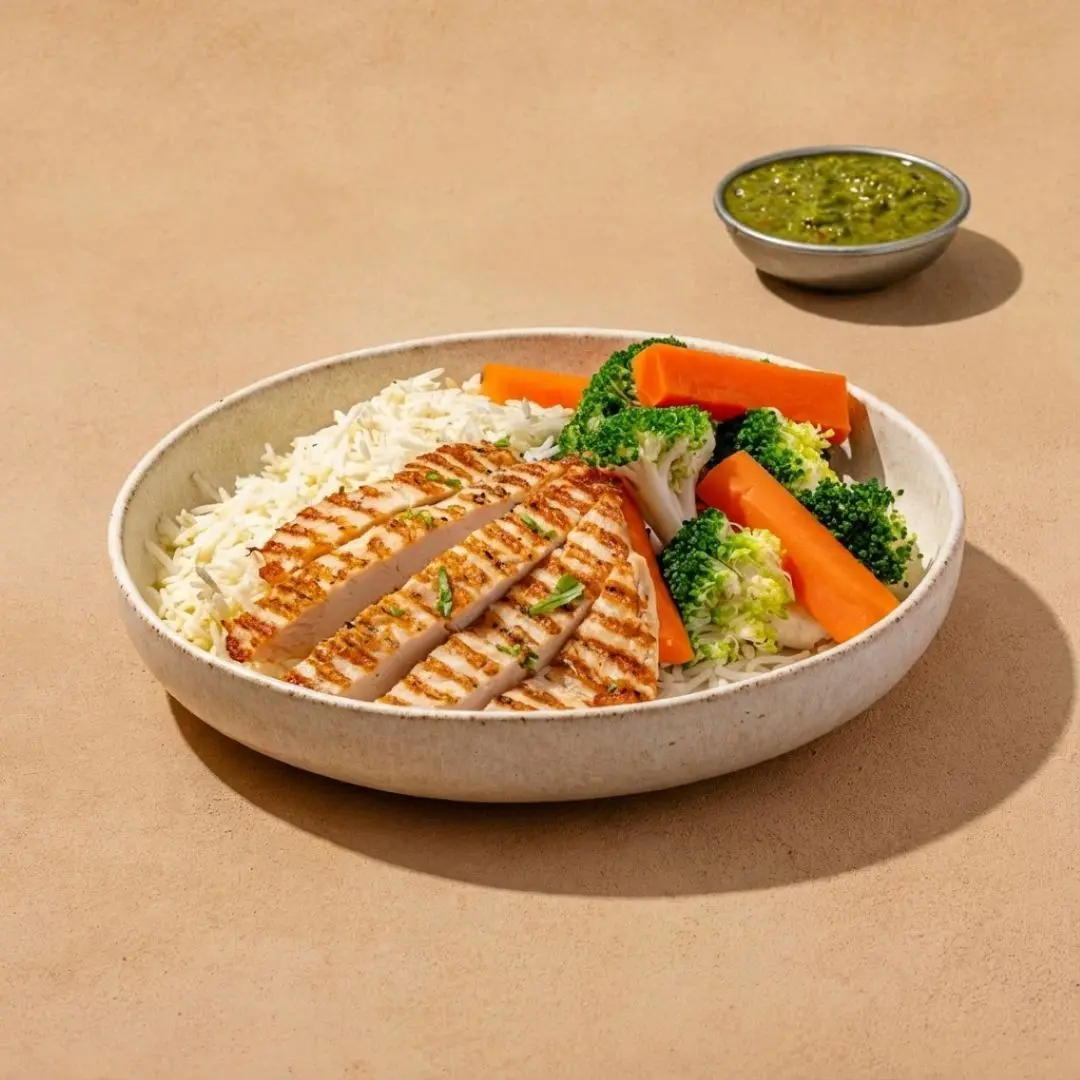 Grilled Chicken Breast with Steamed Rice