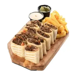 صحن عربي شاورما لحم