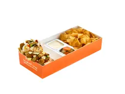 Falafel pie meal