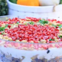 Fattah with Pomegranate and Eggplant