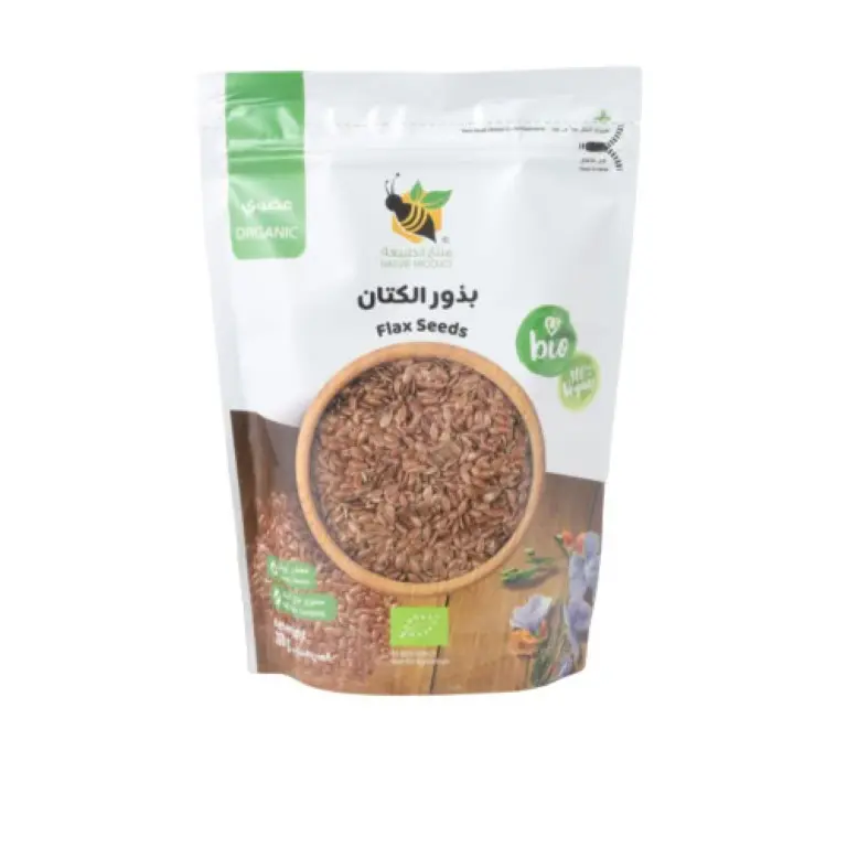 بذور الكتان عضوي 250 جرام منتج الطبيعة