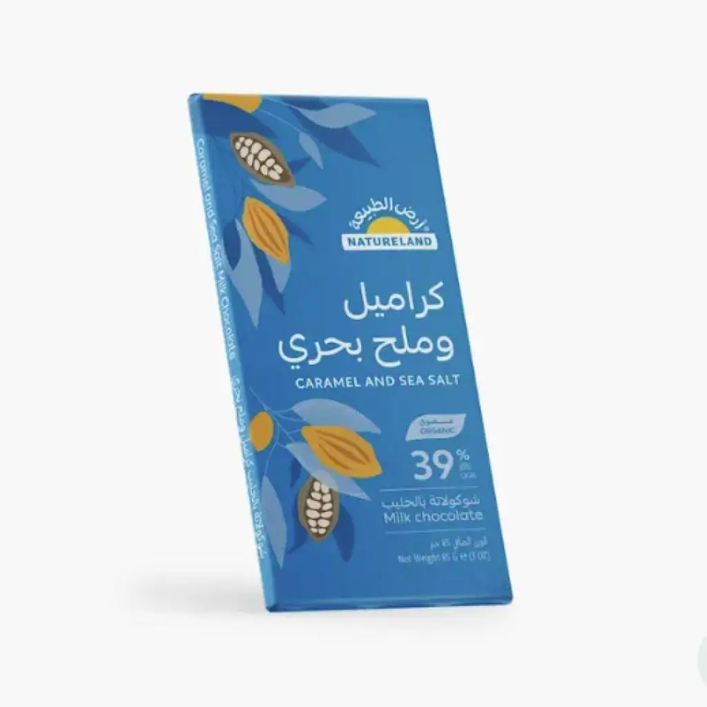 شوكولاتة بالحليب - كراميل وملح بحري عضوي