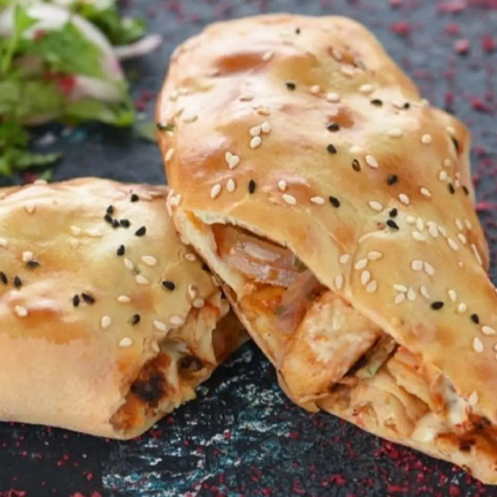 Chicken Awsal Pie with Cheddar Cheese