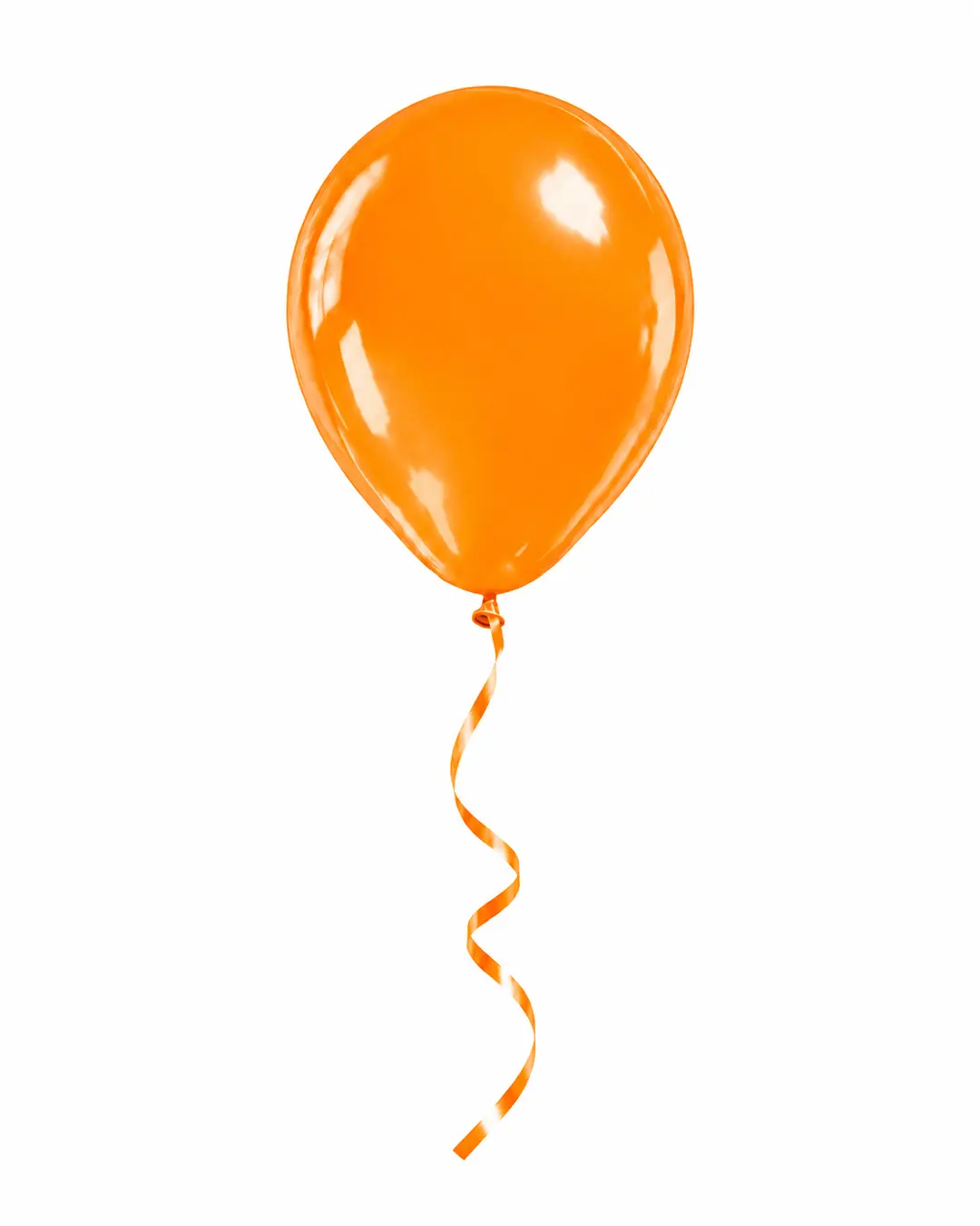 Orange helium balloon