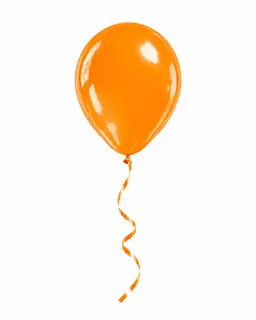 Orange helium balloon