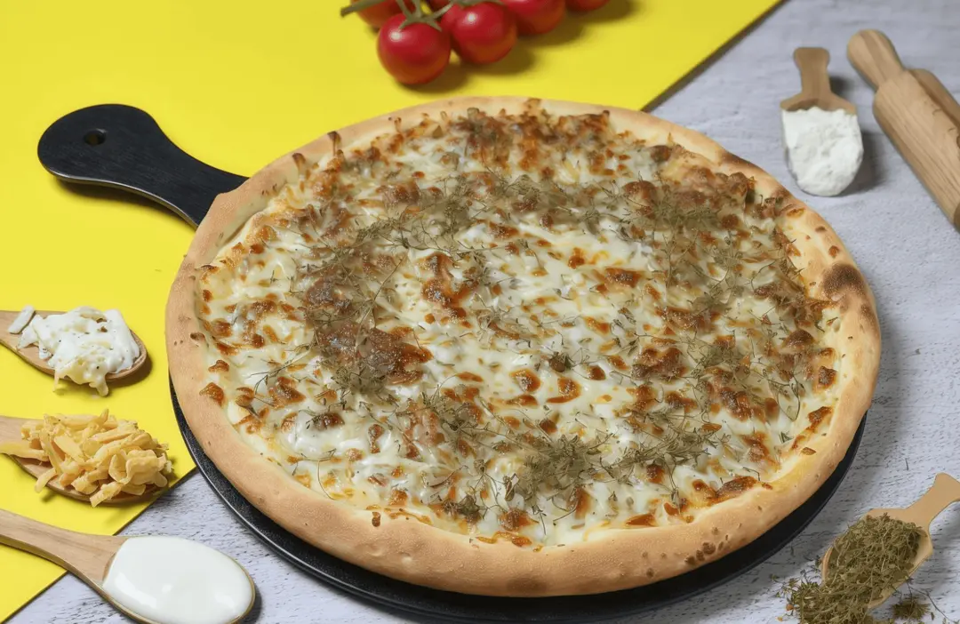 بيتزا جبنة وزعتر