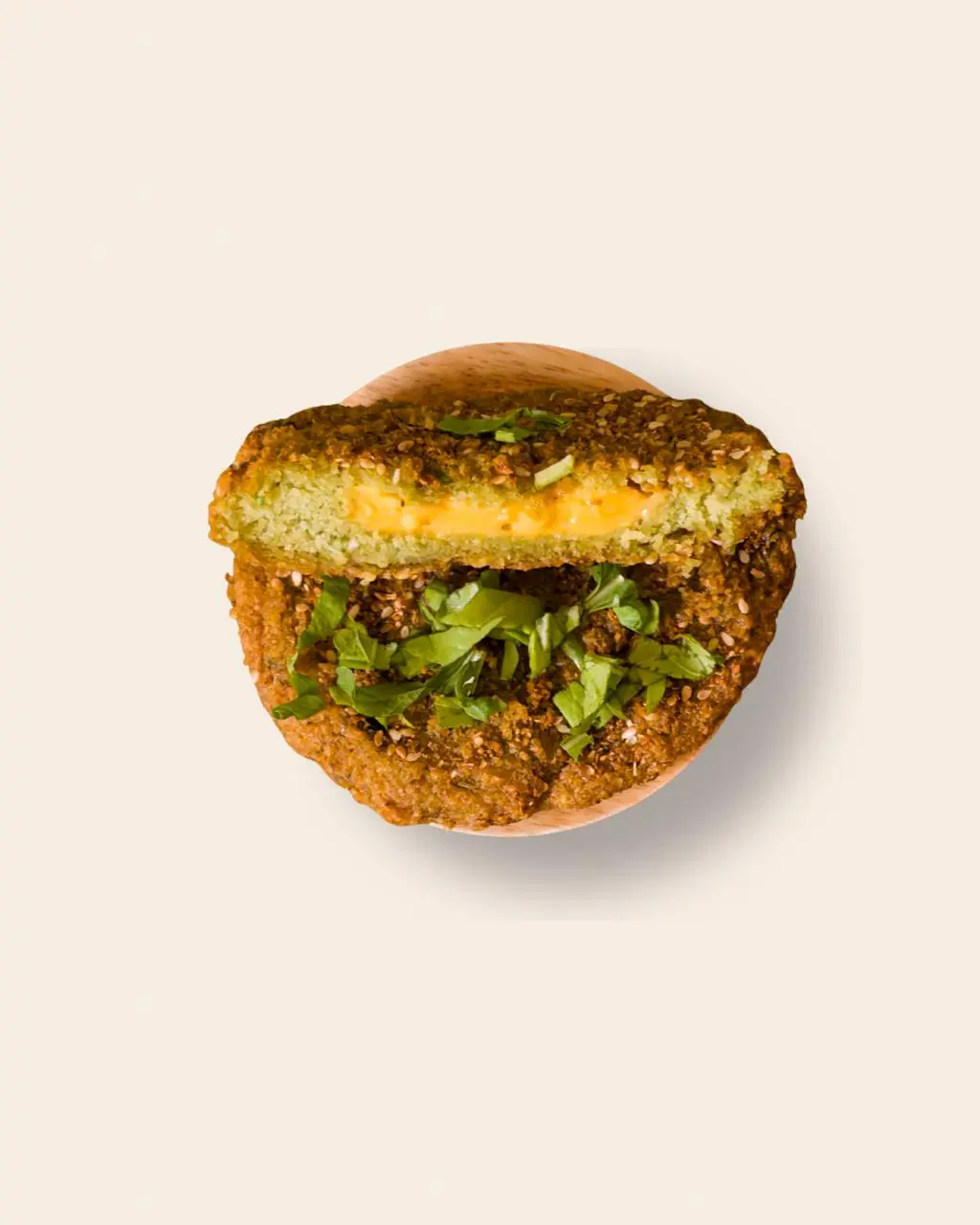 flafel with cheddar cheese