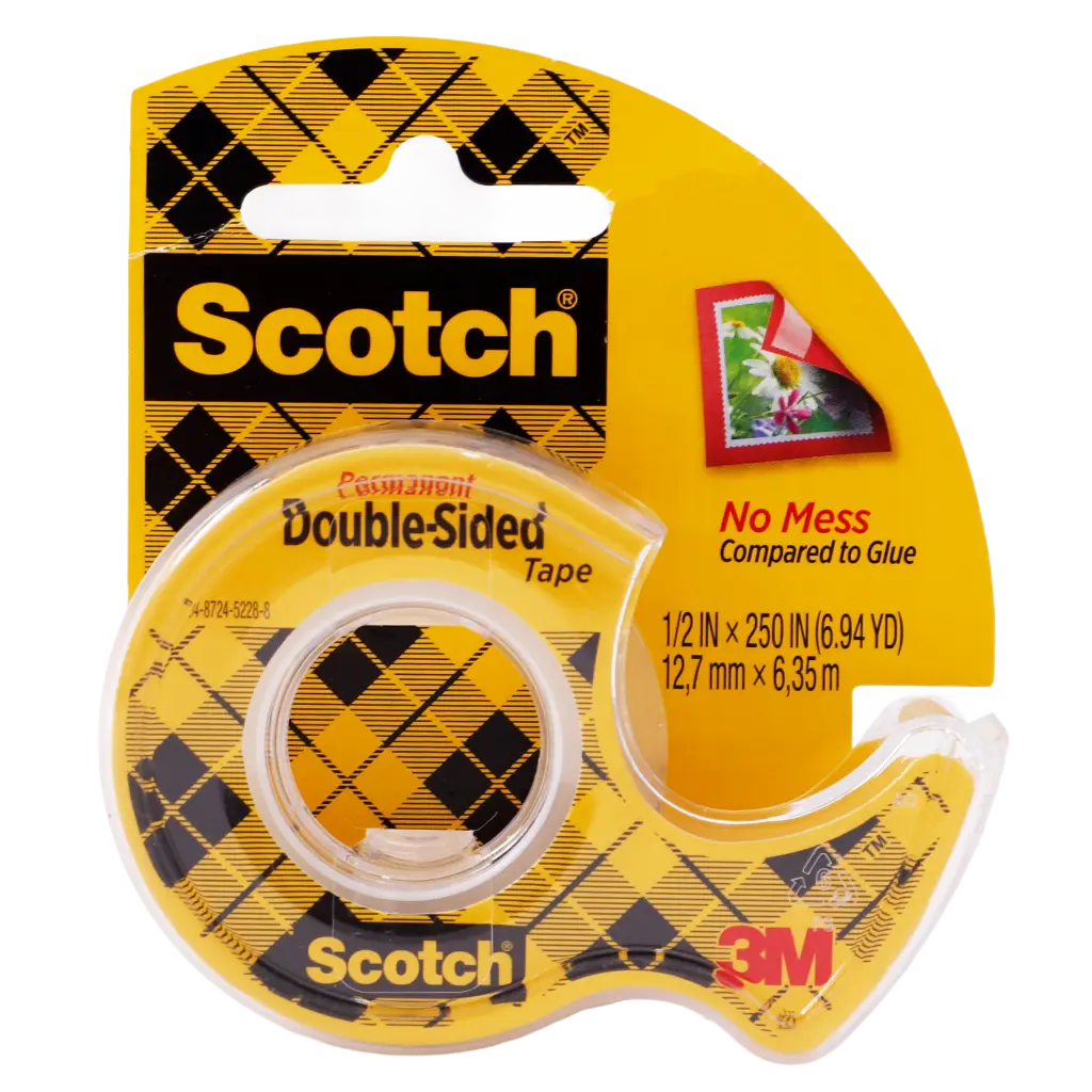 3M Double Sided Tape 1/2 * 250" Clear - view 1