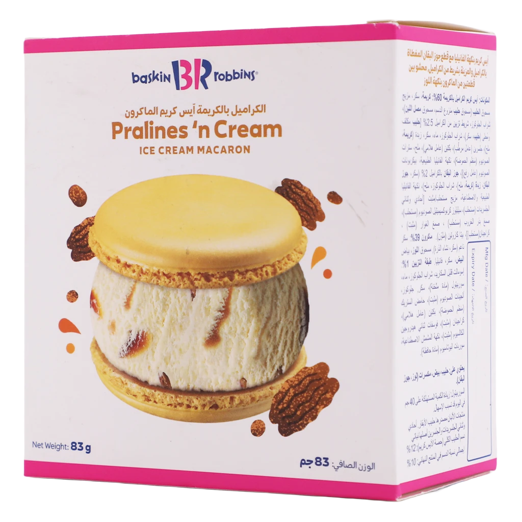 Baskin Robbins Ice Cream Macaron Caramel With Cream 83 gm