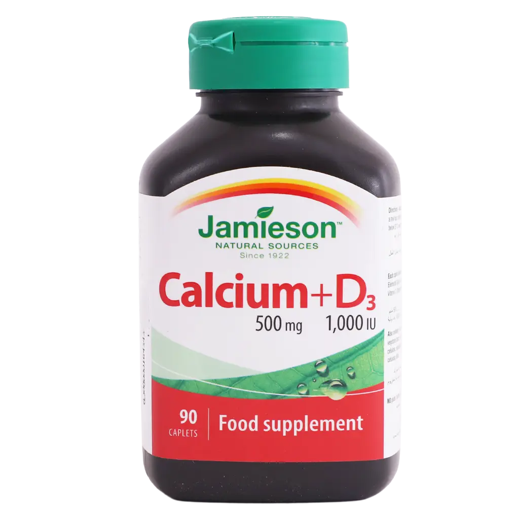 Jamieson Calcium 500 Mg + Vitamin D3 1000 Iu 90 Tablets - view 3