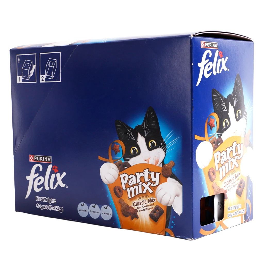 Felix Cat Treats Party Mix Party Mix 8X60 gm