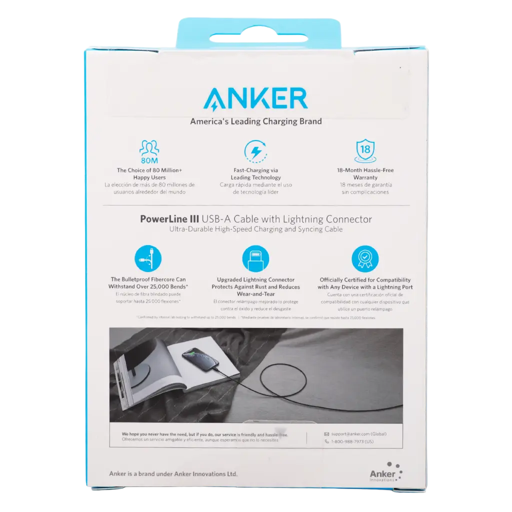 Anker Cable Power line USB TO TYBE C 2M Black  Color - view 3